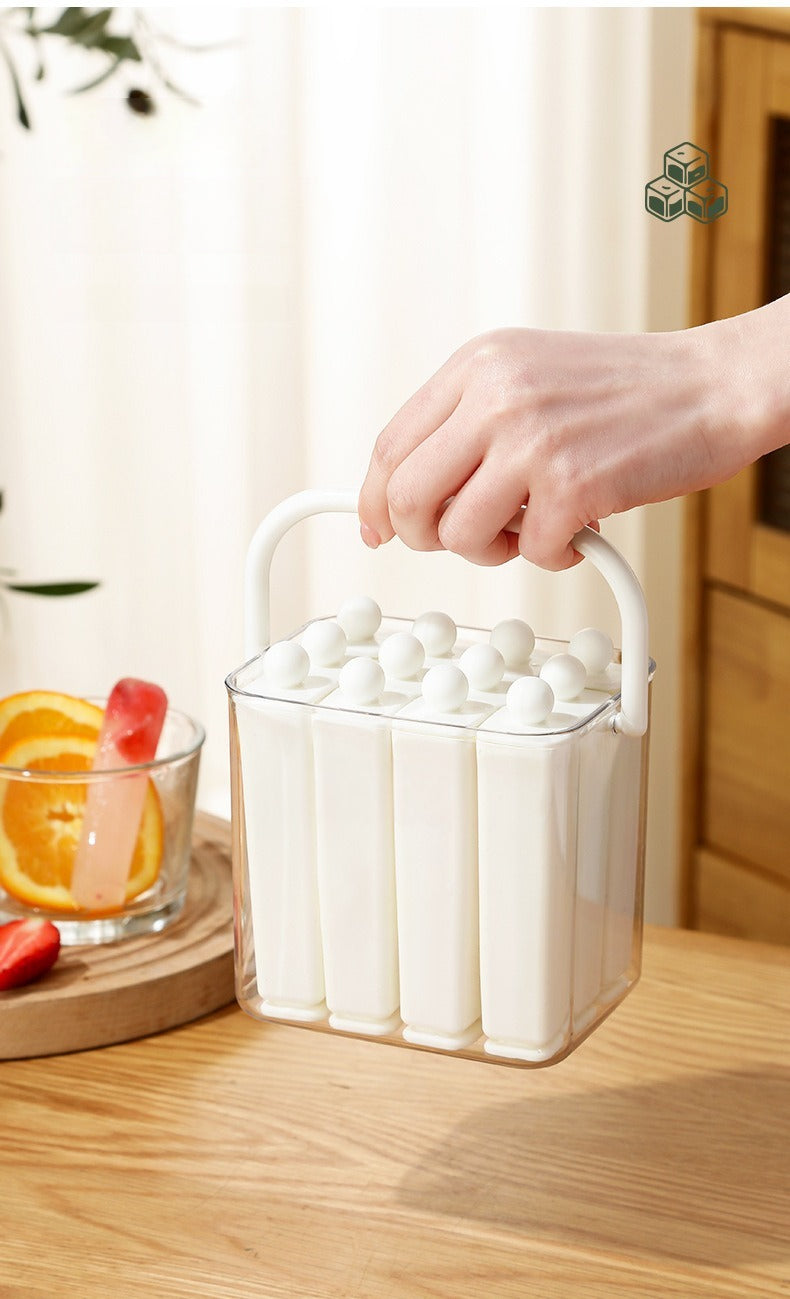 Silicone Long Ice Cube Tray with Lid