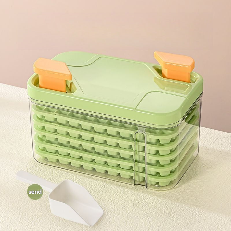 Large Capacity Ice Cube Tray with Storage Bin