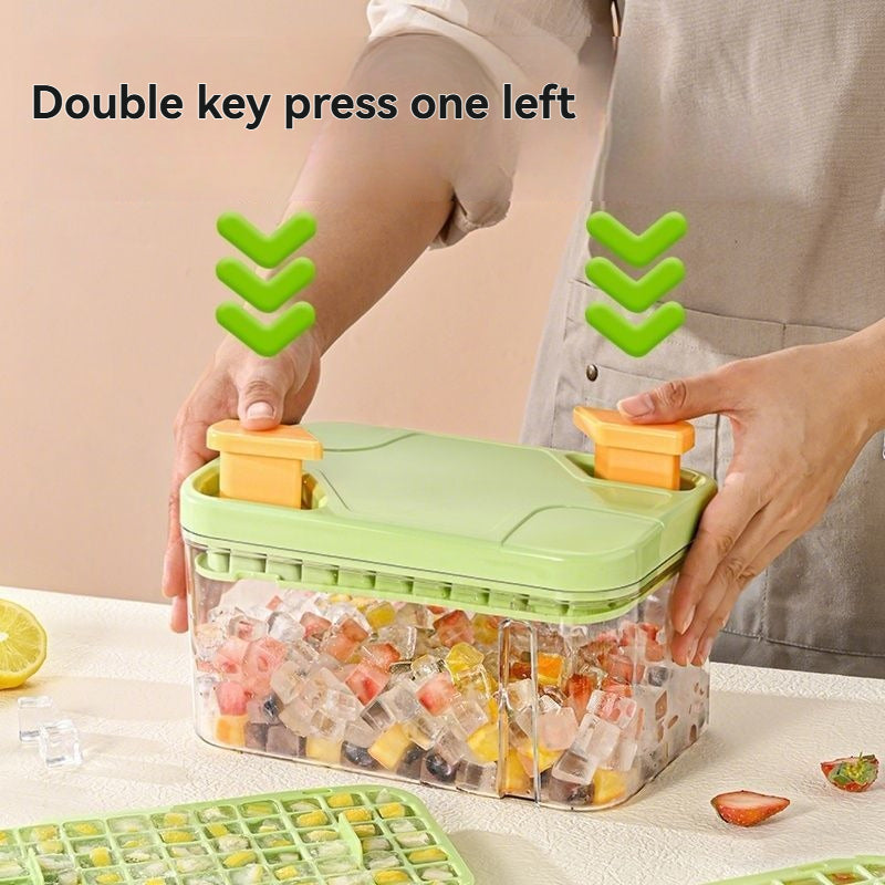 Large Capacity Ice Cube Tray with Storage Bin