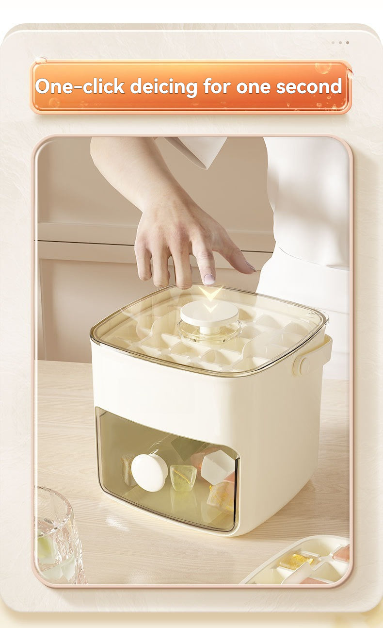 Press-Type Silicone Ice Ball Mold with Storage Container