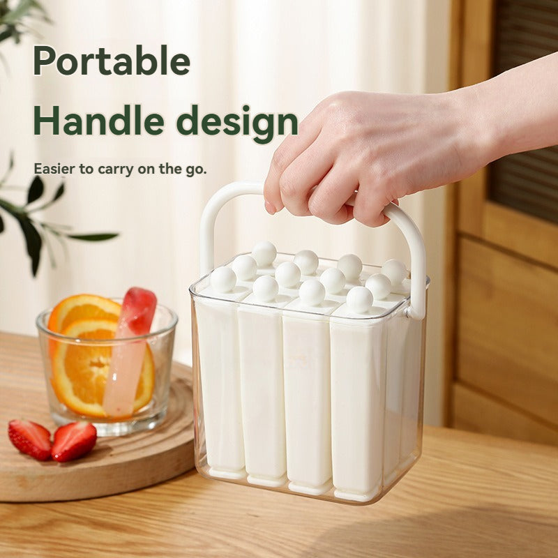 Silicone Long Ice Cube Tray with Lid