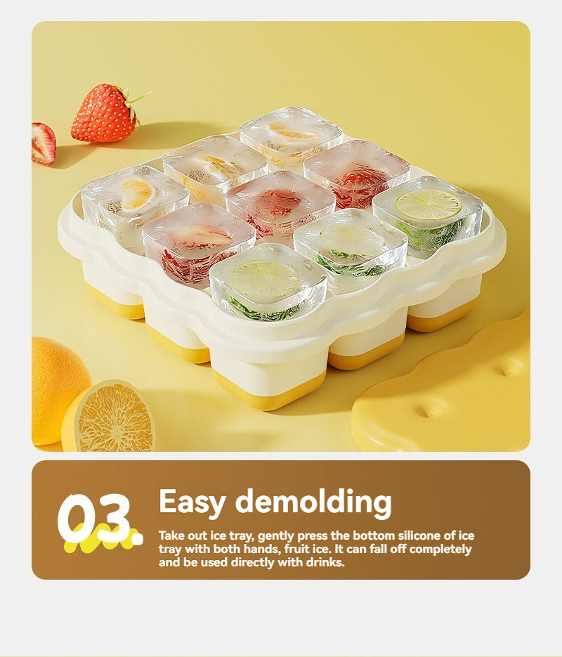 Biscuit Shape Silicone Ice Cube Tray