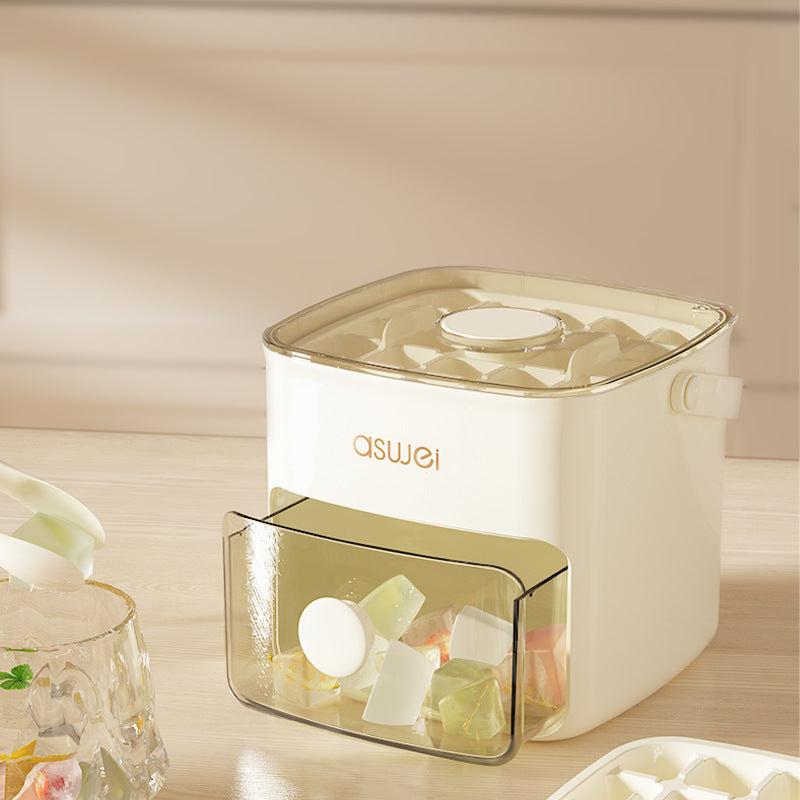 Press-Type Silicone Ice Ball Mold with Storage Container