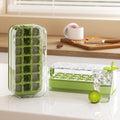 21-Grid Press Ice Cube Tray with Lid and Storage Container